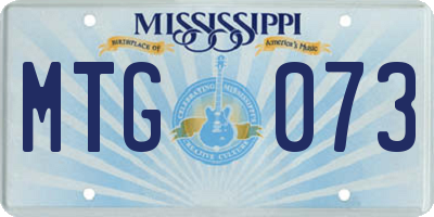 MS license plate MTG073