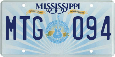 MS license plate MTG094