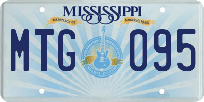 MS license plate MTG095