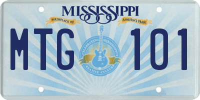 MS license plate MTG101