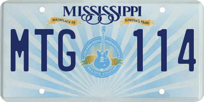 MS license plate MTG114