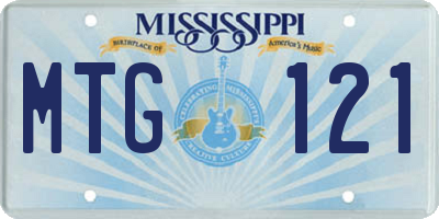 MS license plate MTG121