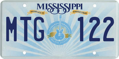 MS license plate MTG122