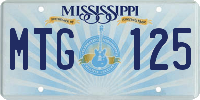 MS license plate MTG125