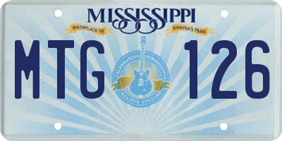 MS license plate MTG126