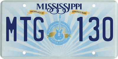 MS license plate MTG130