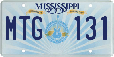 MS license plate MTG131