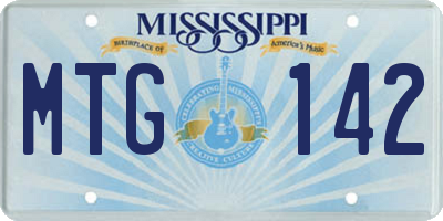 MS license plate MTG142