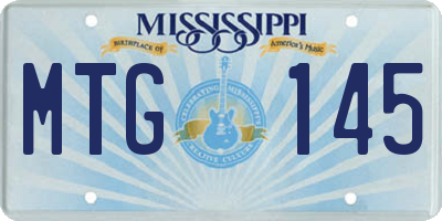 MS license plate MTG145