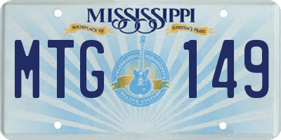 MS license plate MTG149