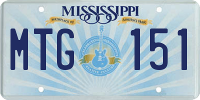 MS license plate MTG151