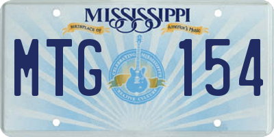 MS license plate MTG154
