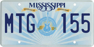 MS license plate MTG155