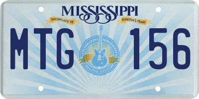MS license plate MTG156