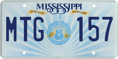 MS license plate MTG157