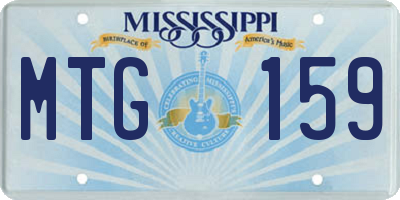 MS license plate MTG159