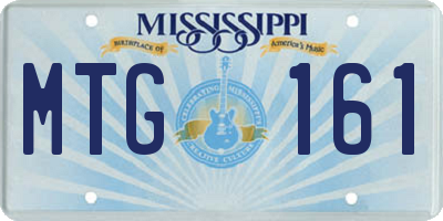 MS license plate MTG161