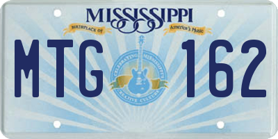 MS license plate MTG162
