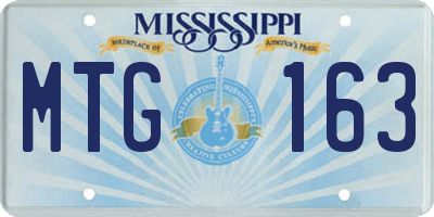 MS license plate MTG163