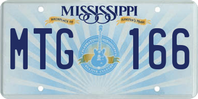 MS license plate MTG166