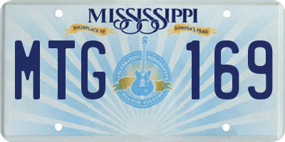 MS license plate MTG169