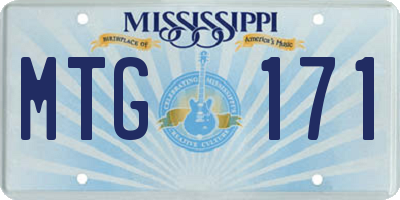MS license plate MTG171