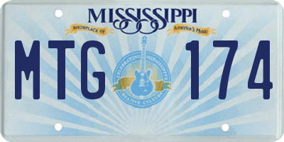 MS license plate MTG174