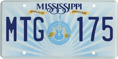 MS license plate MTG175