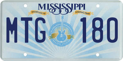MS license plate MTG180
