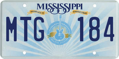 MS license plate MTG184
