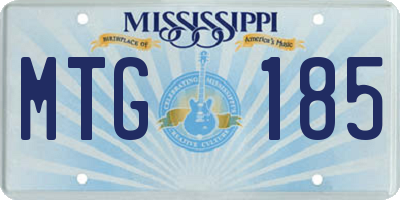 MS license plate MTG185