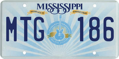 MS license plate MTG186