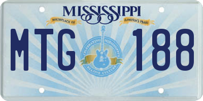 MS license plate MTG188