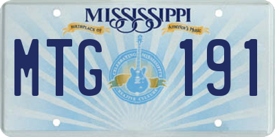 MS license plate MTG191
