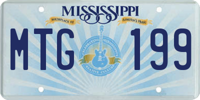 MS license plate MTG199