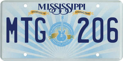 MS license plate MTG206