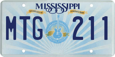 MS license plate MTG211