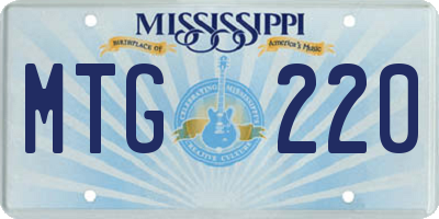 MS license plate MTG220