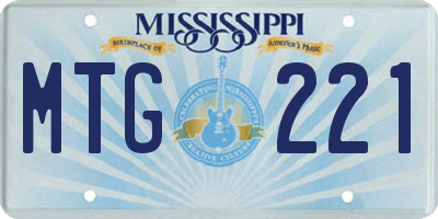 MS license plate MTG221