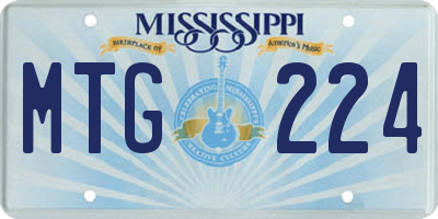 MS license plate MTG224