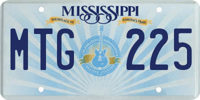 MS license plate MTG225