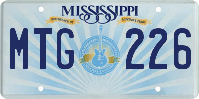 MS license plate MTG226