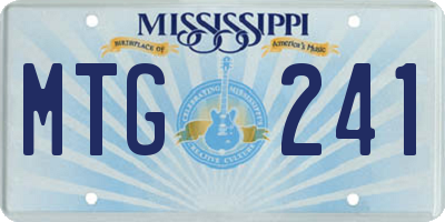 MS license plate MTG241
