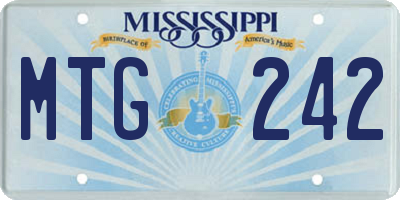 MS license plate MTG242