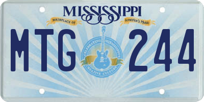 MS license plate MTG244