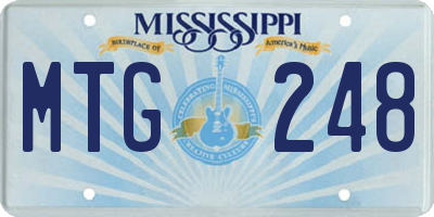 MS license plate MTG248