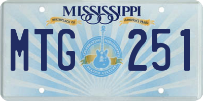 MS license plate MTG251