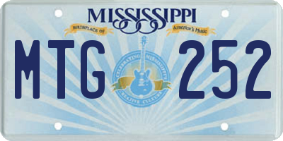 MS license plate MTG252