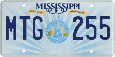 MS license plate MTG255