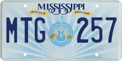 MS license plate MTG257